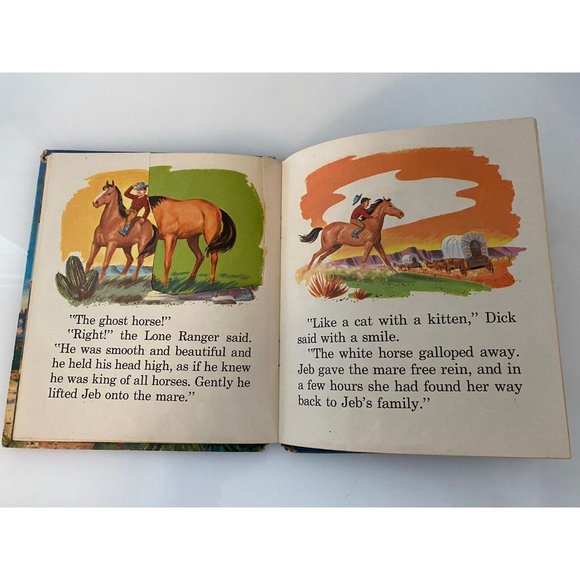 The Lone Ranger and the Ghost Horse Whitman Tell-a-Tale Book 1955 Large Print - Picture 13 of 16
